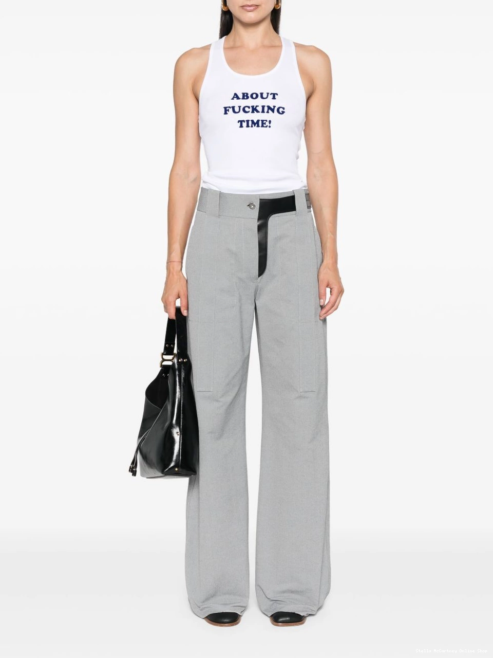 Cheap McCartney tank Women slogan-print top Stella 0818
